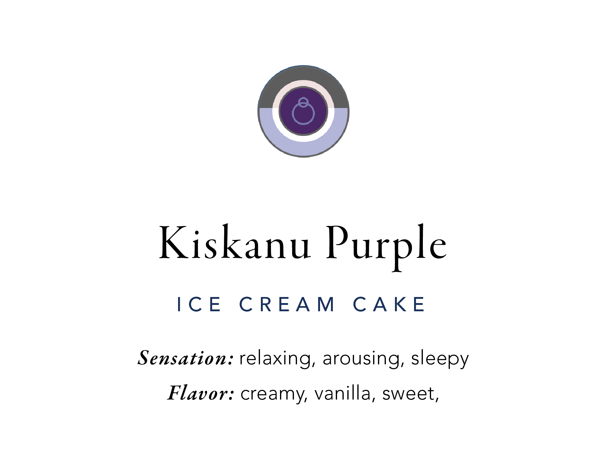 STRAIN GRAPHIC - KISKANU PURPLE - ICE CREAM CAKE